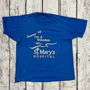 Vintage St. Mary's Hospital Volunteer Screen Stars 1993 Single Stitch Tee